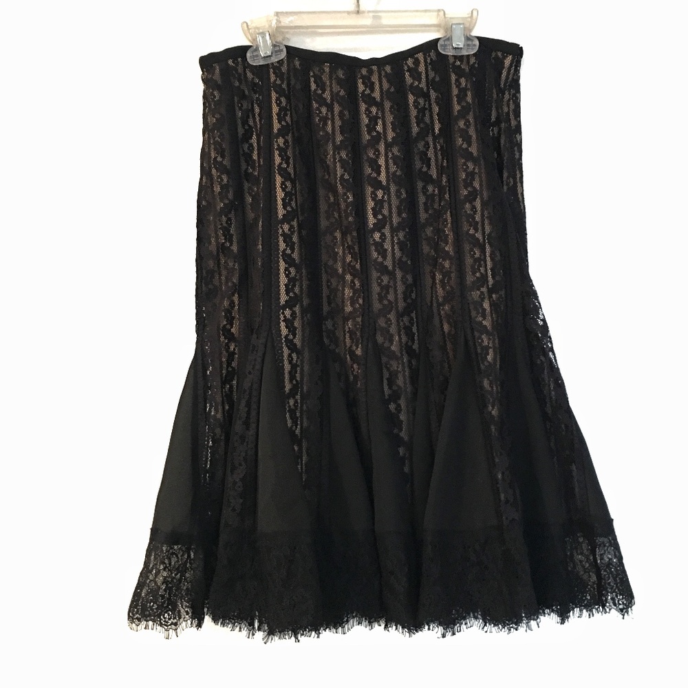 LOFT Ann Taylor Black Lace Mermaid Skirt – Size 4P